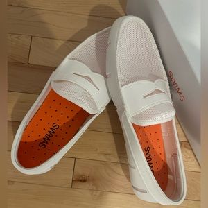 Brand new in box Men’s Swims penny loafers in white size 12